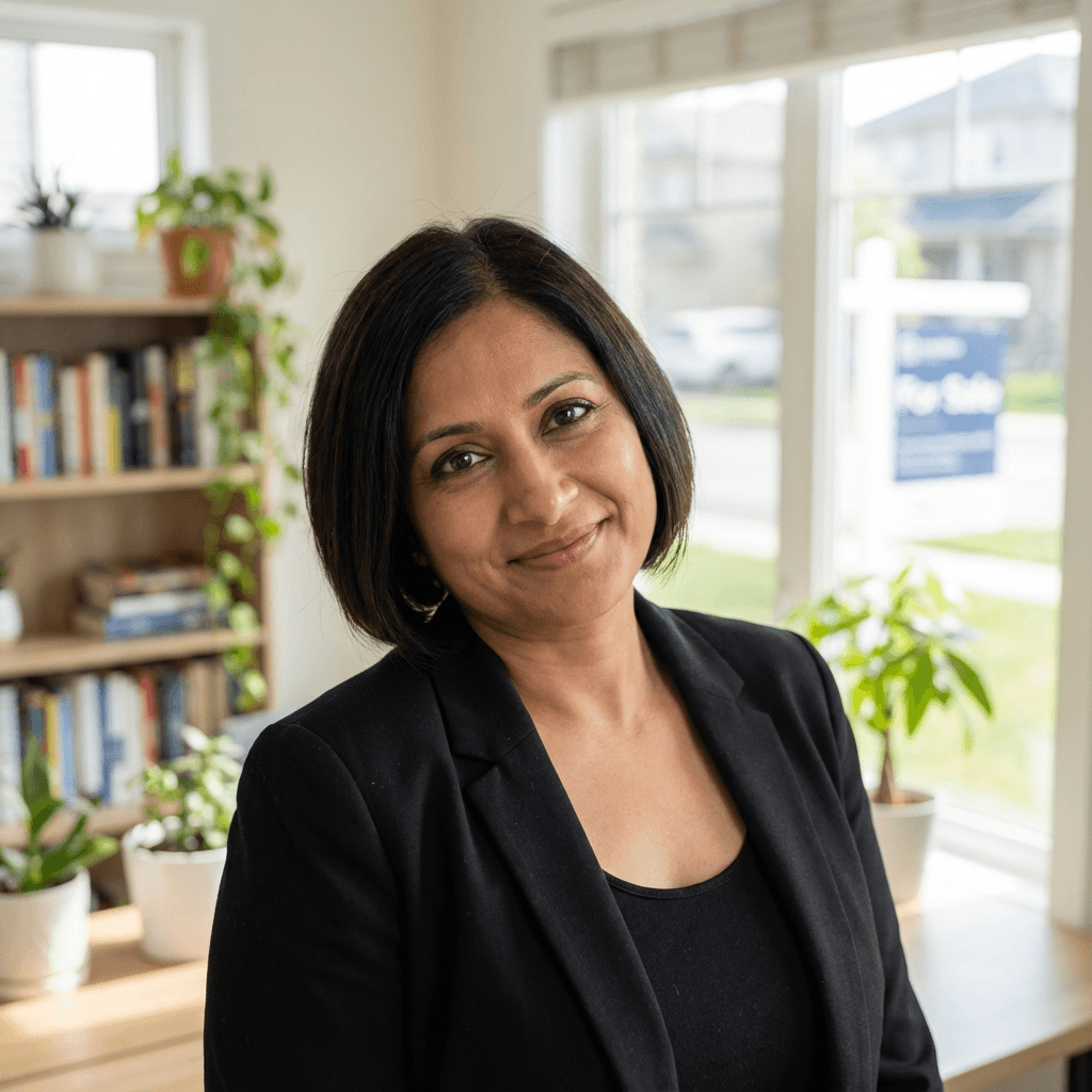 Priya Singh smiling at her restaurant